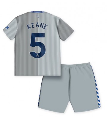 Everton Michael Keane #5 Replika Babytøj Tredje sæt Børn 2023-24 Kortærmet (+ Korte bukser)